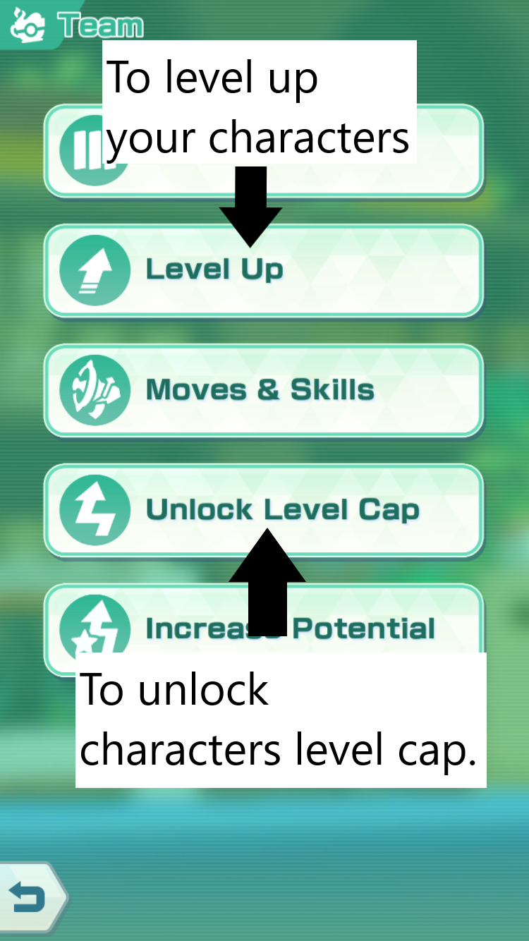 How to level up/unlock level cap.